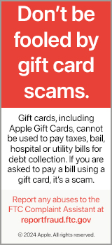 Be aware of scams involving Apple Gift Cards App Store  iTunes Gift Cards and Apple Store Gift Cards
