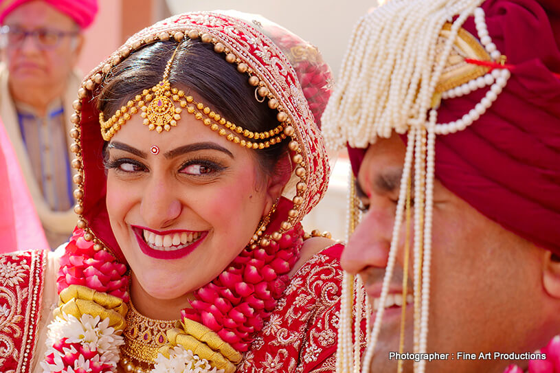 Indian Bride and Groom looking gorgeous