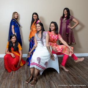 Mehndi with bridesmaids