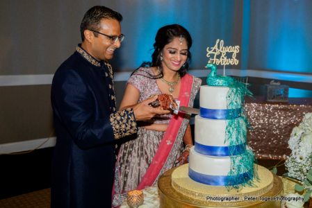 Indian Wedding cake cutting ceremony