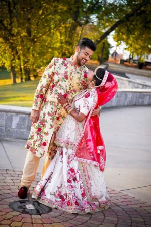 Dreamy indian soulmates posing for photo shoot