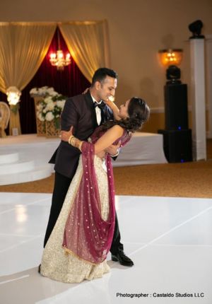 Indian Bride and Groom Performing Dance 