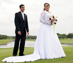 Mattie weds Naresh Mattie--in-White-Wedding-dress