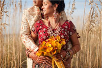 Poornima and Anand in Grass