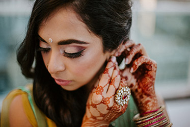 Indian Bride Getting Ready for Sangeet Capture
