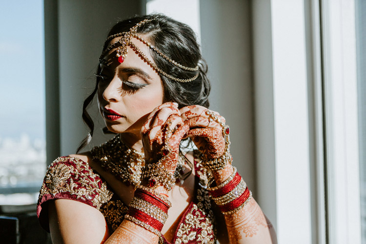 Gorgeous Indian Bride getting ready for her Wedding 
