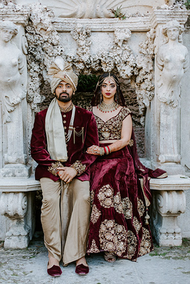 Indian Bride and Groom in Wedding Outfit