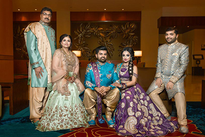 Indian Couple with Family Capture