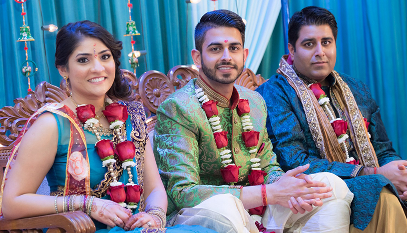 Indian Groom in Sangeet Outfit with Cousins Capture