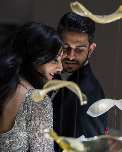 Indian Bride and Groom Reception Portrait