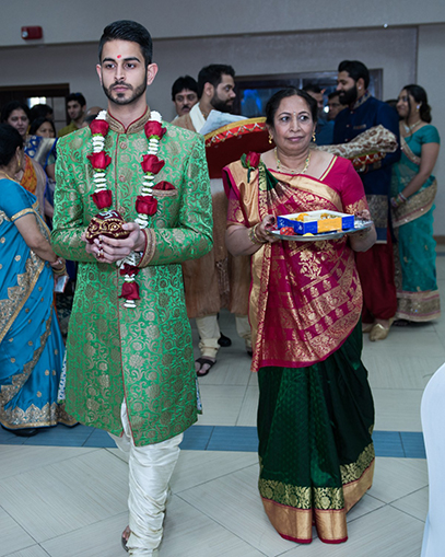 Indian Groom with his Mother Portrait