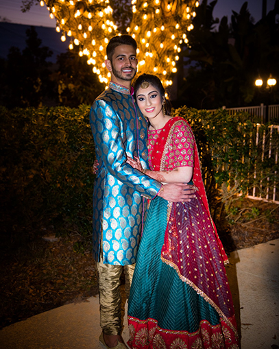 Indian Bride and Groom Themed Outdoor Photoshoot