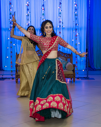 Indian Bride's Dance Performance During Sangeet