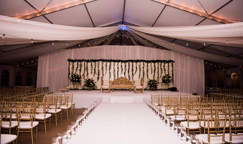 Indian Wedding Mandap Decoration by Maharani Designs at Hilton Ocala