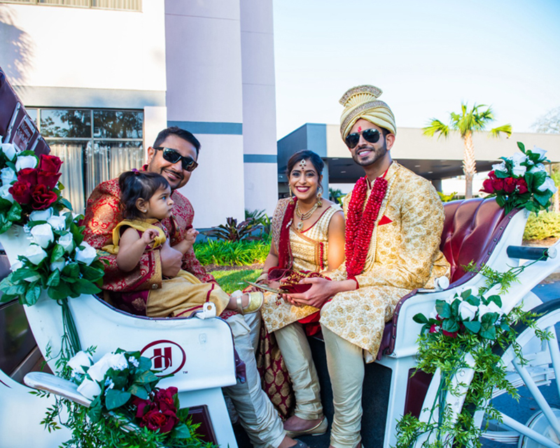 Indian Groom Sitting in Horse Carriage PhotoGraphy