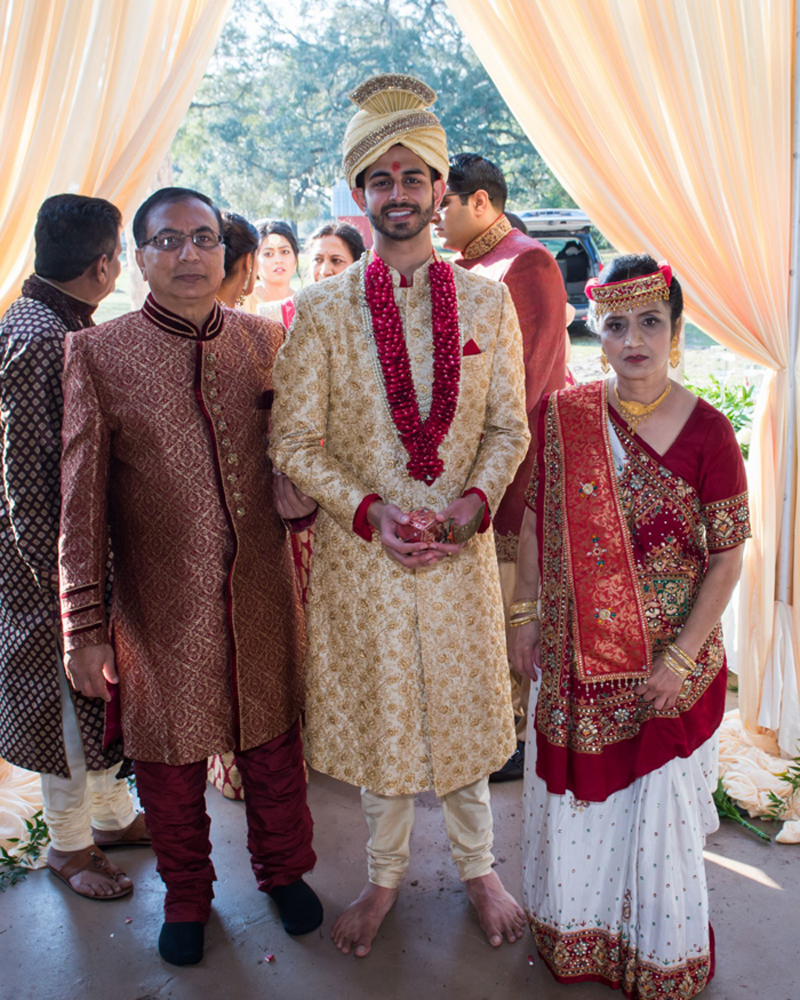 Indian Groom With his Mother in Law and Father in Law Capture