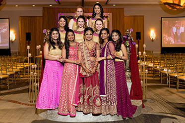 Gorgeous Indian Bride With Bridemaids capture