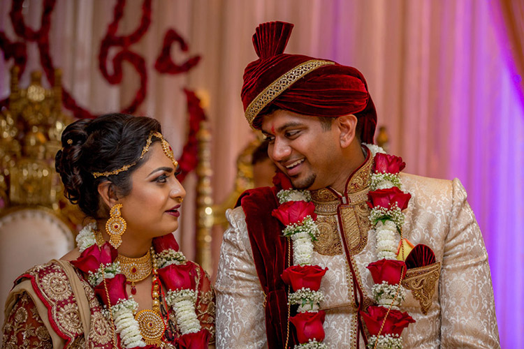Sweet Indian Couple at Their Wedding Ceremony