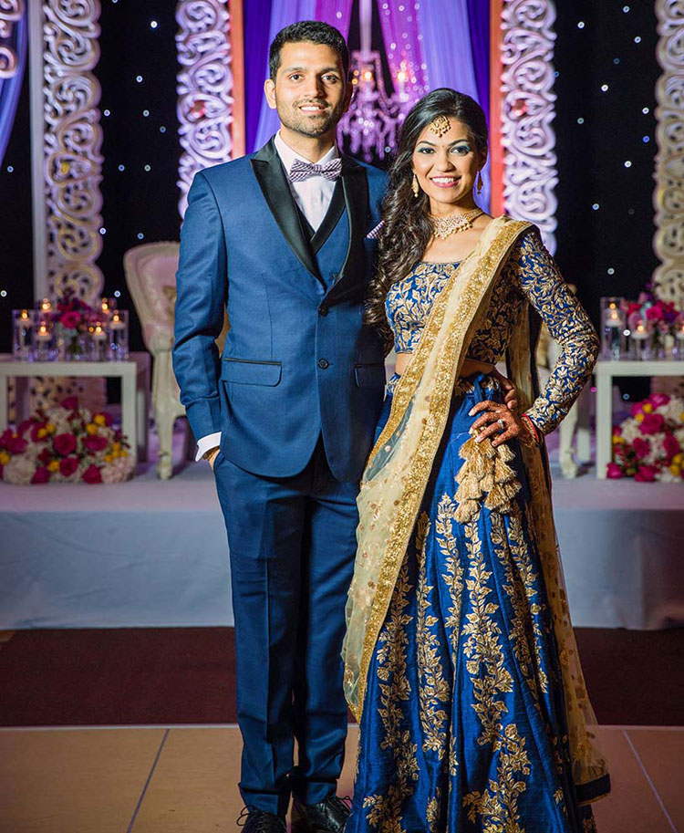 Reception Ceremony Potrait of Indian Bride and Groom