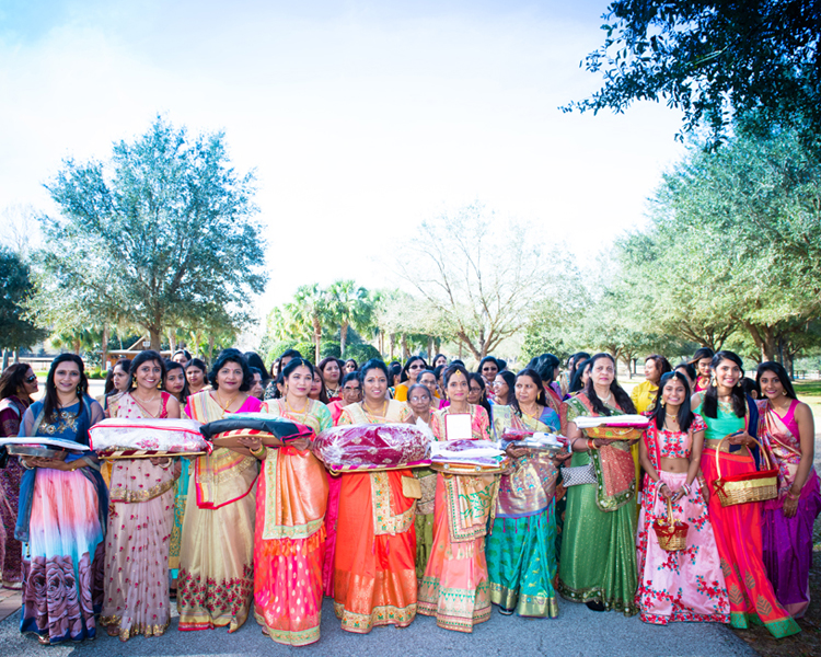 Indian Groom's Family Holding Chhab (Indian Wedding Retual)