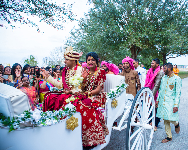 Guest Said Goodbye to Newlyweds Indian Couple