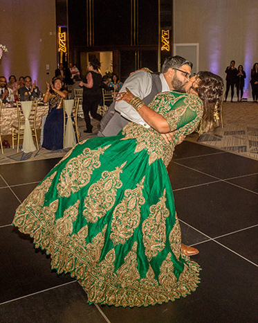 Ravishing Indian Couple Dancing at their Reception Ceremony