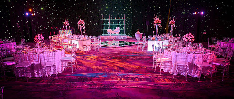 Indian Wedding Reception Table Floral Decoration