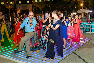 Gorgeous Indian Couple During Sangeet Ceremony