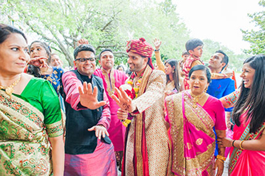 Indian Groom Dancing at their Baraat Procession Capture