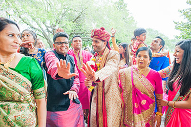 Indian Groom Dancing at their Baraat Procession Capture Indian Groom Dancing at their Baraat Procession Capture