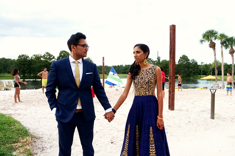 Indian Couple posing before the Reception