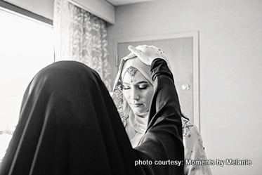 Mom giving Blessings to the bride to be