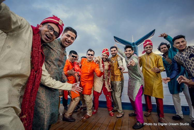 Fun Capture of the groom with Groomsmen