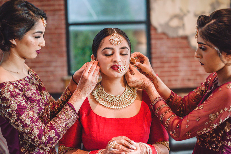 Indian Bride Getting Ready For her Wedding