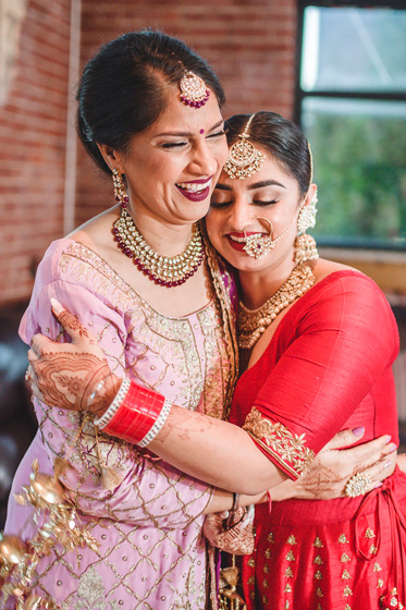 Indian Bride Taking Blessing of her Mother