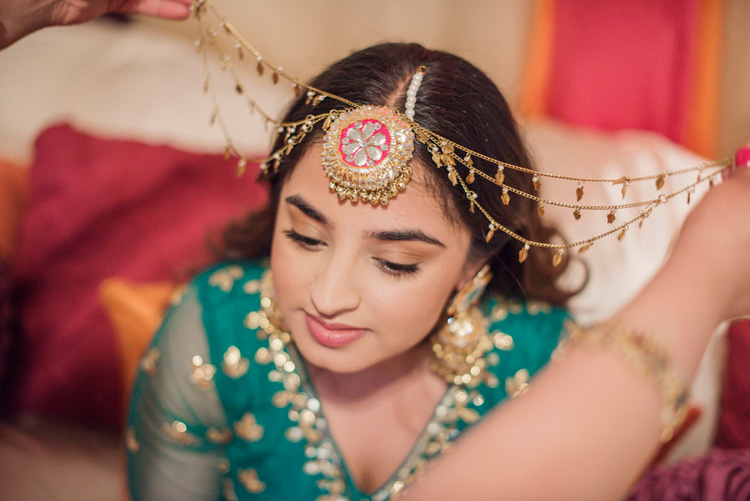 Indian Bride Getting ready for her Sangeet