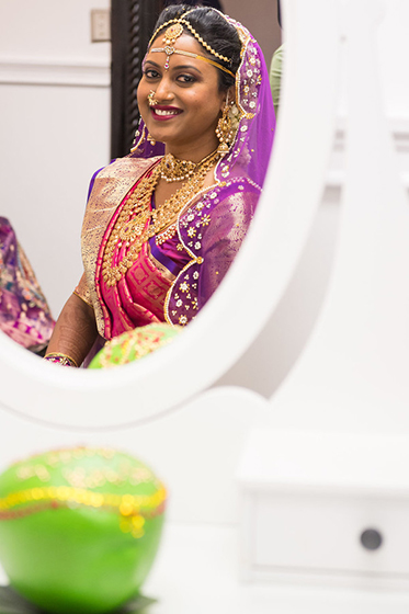 Indian Bride Getting ready for her wedding