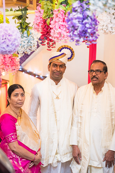 Indian Groom with their Parents Capture