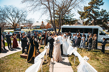 Indian Bride's Guest Welcomes Groom's Family