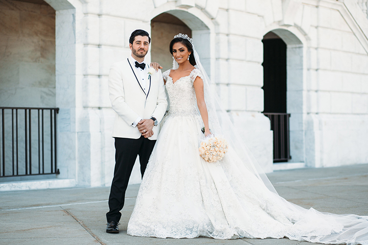 Indian Bride and Groom at Outdoor Photoshoot