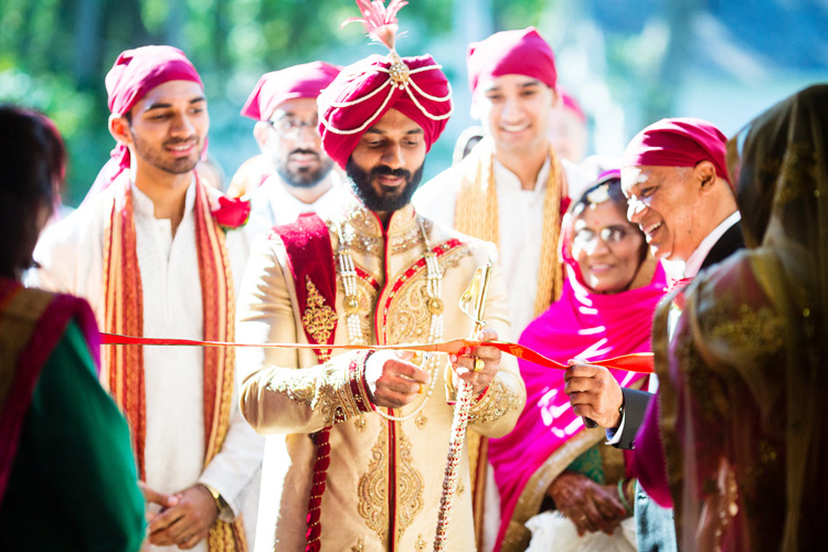 Indian Groom Cutting Ribbin 