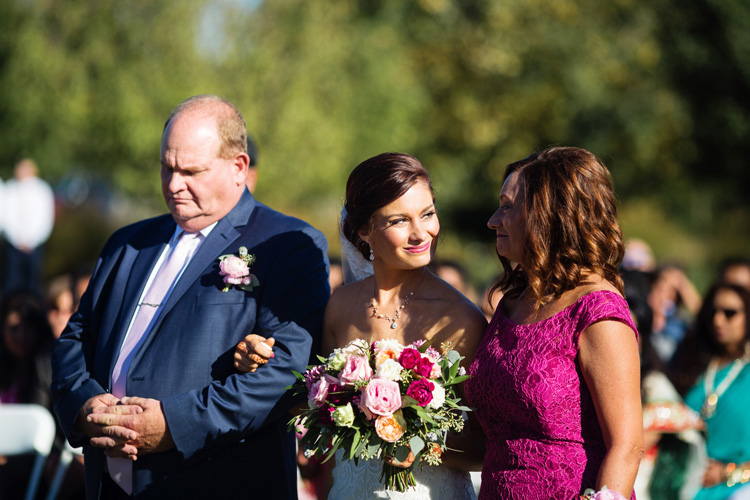 Indian Bride with her Parents Capture