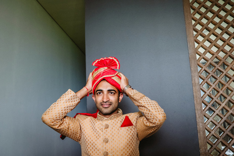 Indian Groom Wearing Safa