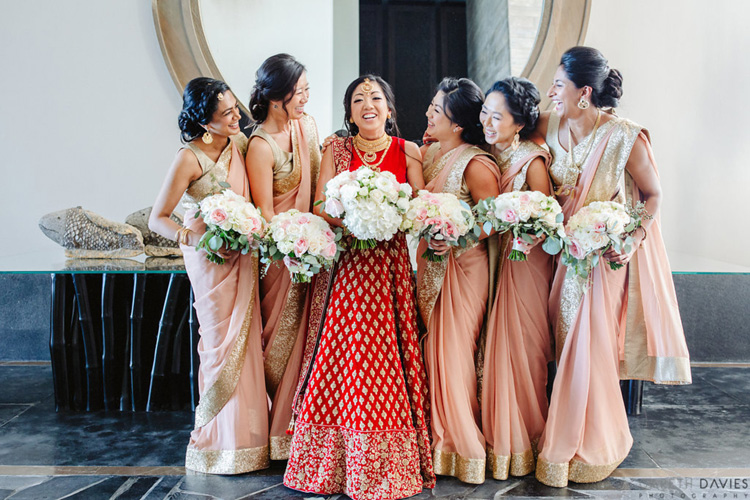 Indian Bride with Bridesmaid outdoor capture