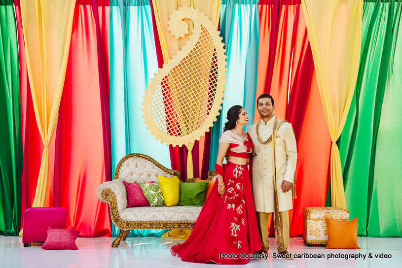 Indian Bride looking at the groom