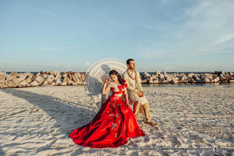 Indian Couple posing outdoors