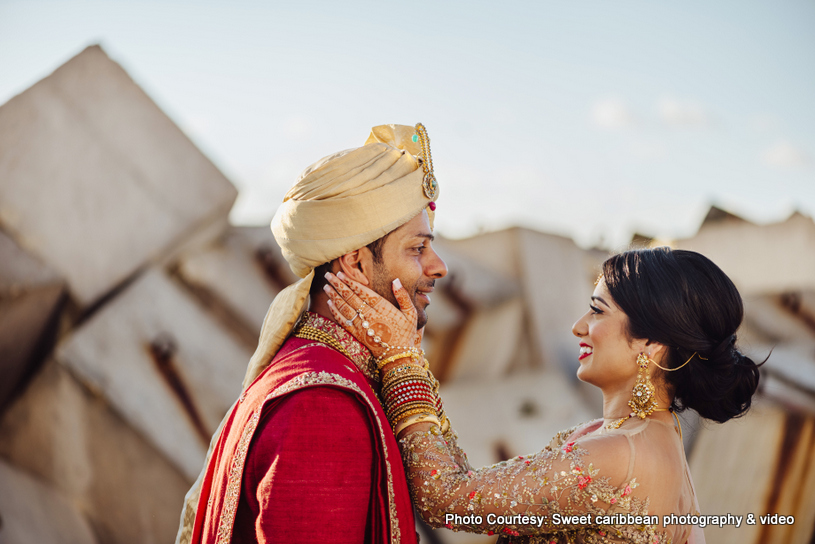 Indian Couple looking into each others eyes