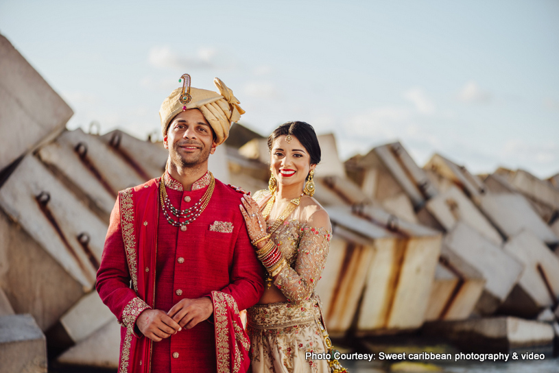 Indian Couple posing outdoors