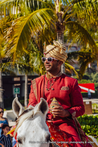 Indian bride Riding on the horse