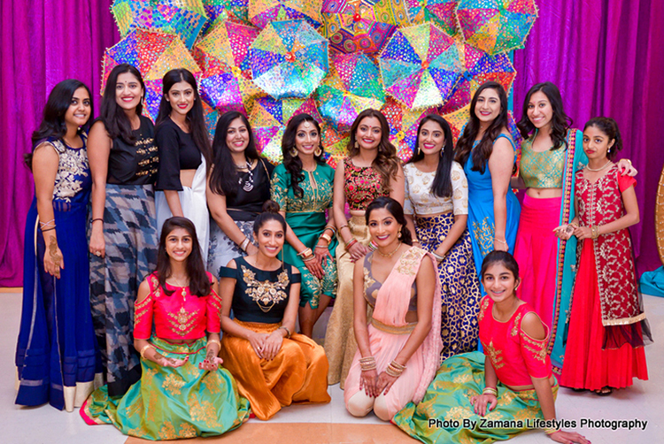 Indian Bride with her maids